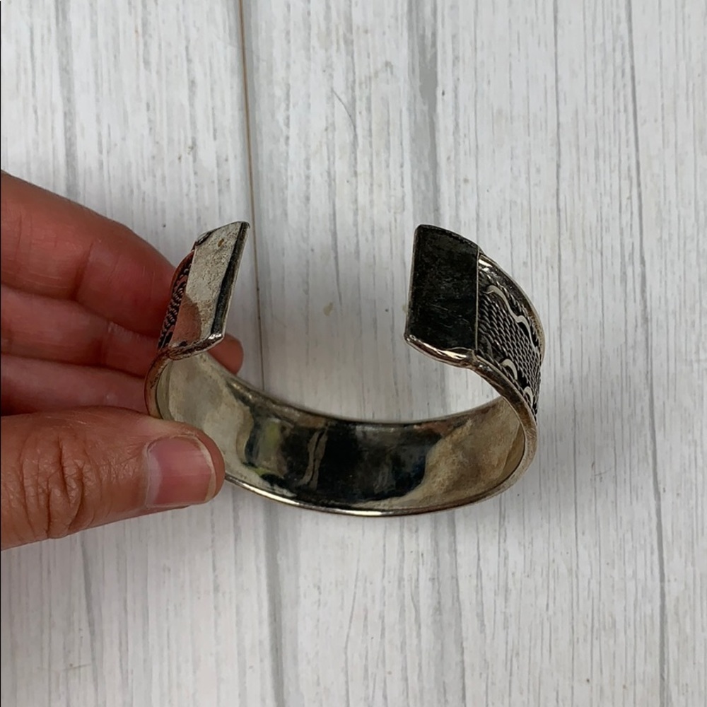 Vintage Silver Adjustable Cuff - image 4